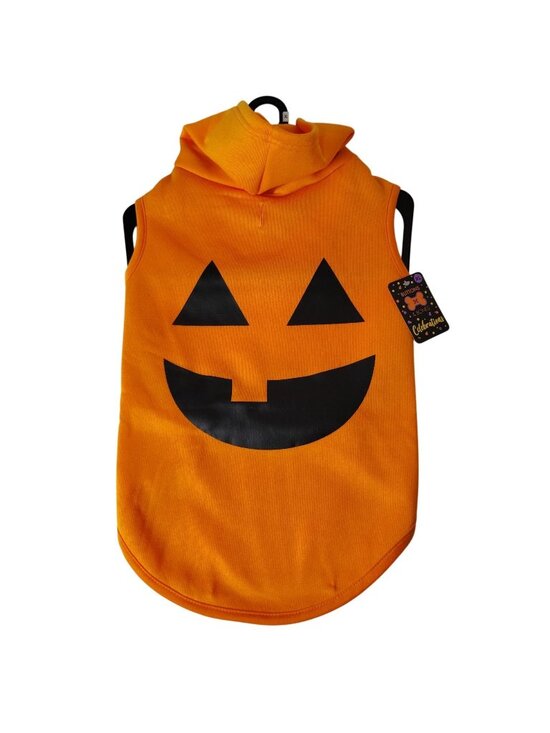 Buttons & Bones Other - Buttons and Bones Dog Size XL Halloween Fleece Hoodie With Pumpkin Face Costume